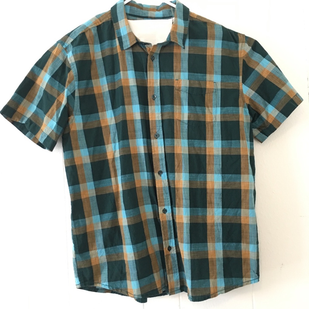 Prana Mens XL Organic Cotton Button Up Shirt
